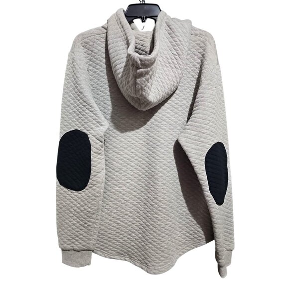 Barstool Sports Premium Quilted Men's Hoodie Elbow Patch Gray Size Large - Picture 2 of 8